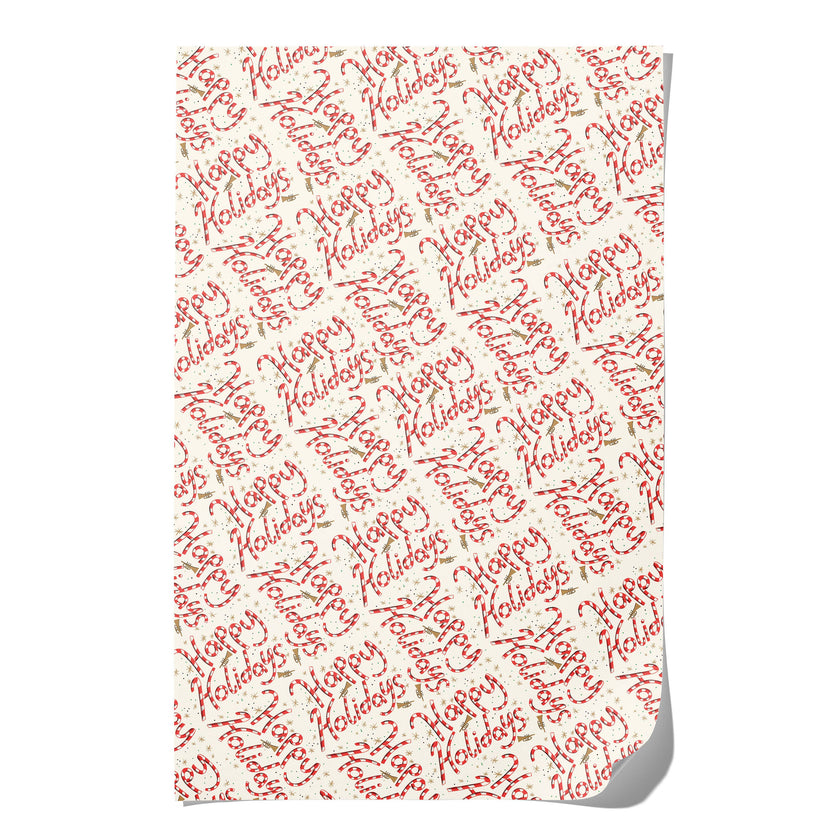 Candy Cane Holidays wrapping paper