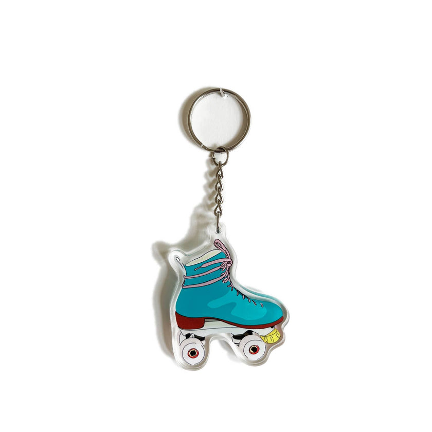 Retro Roller Skate Keychain - Turqoise