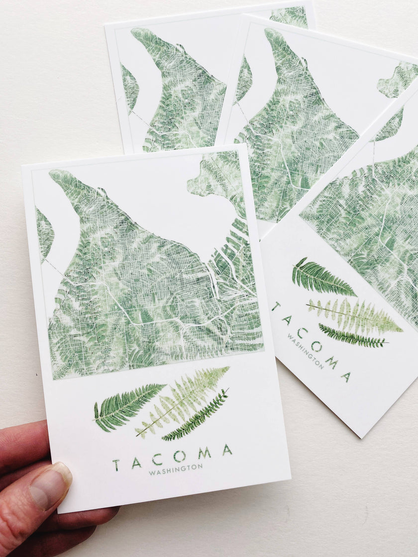 Tacoma Washington Ferns Postcard