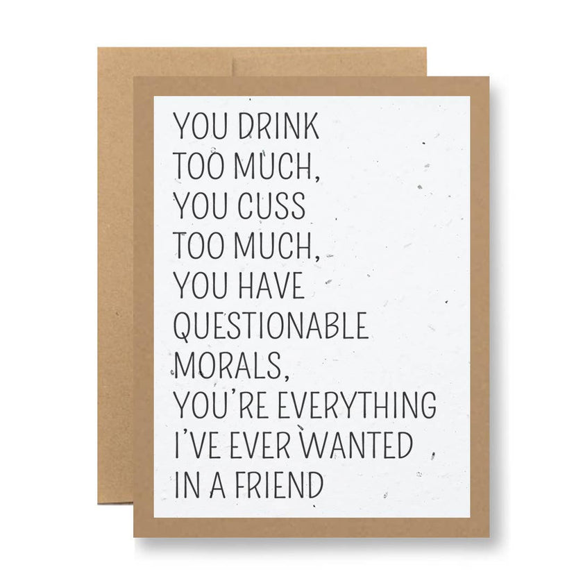 Questionable morals - Seed Paper Card