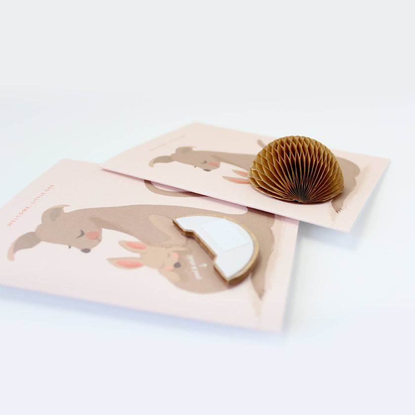 Pop-up Kangaroo New Baby Card