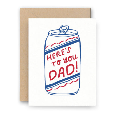 Cheers Dad Beer Letterpress Card