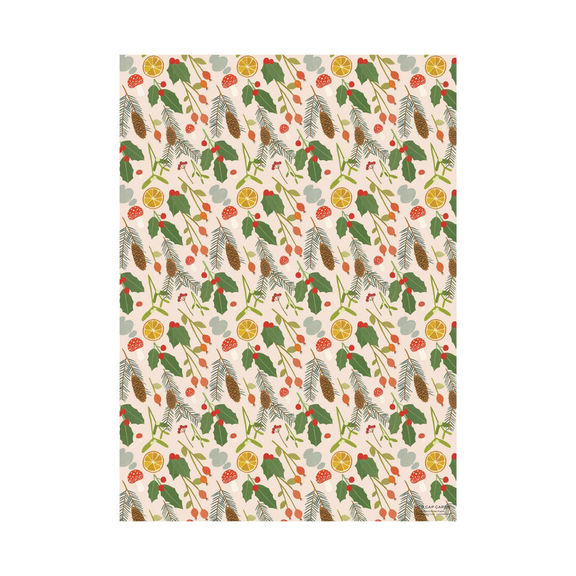 Holiday Greens wrapping paper