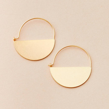 Lunar Hoop/Gold Vermeil Earrings