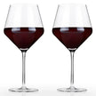 Raye™ Angled Crystal Burgundy Glasses - Set of 2