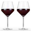 Raye™ Angled Crystal Burgundy Glasses - Set of 2