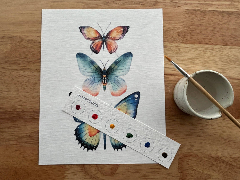 All-In-One Beginner Watercolor Kit - Butterflies
