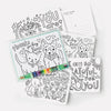 Color-In Postcard Kit - Kids Thank You