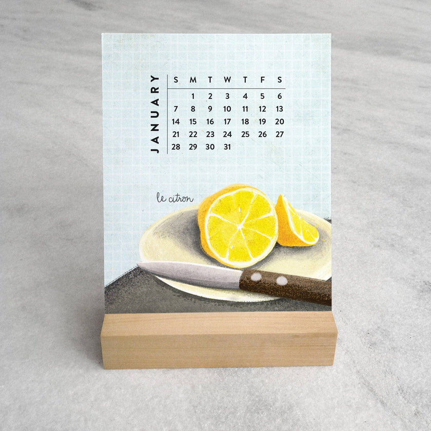 2025 Desk Calendar, Les Fruits