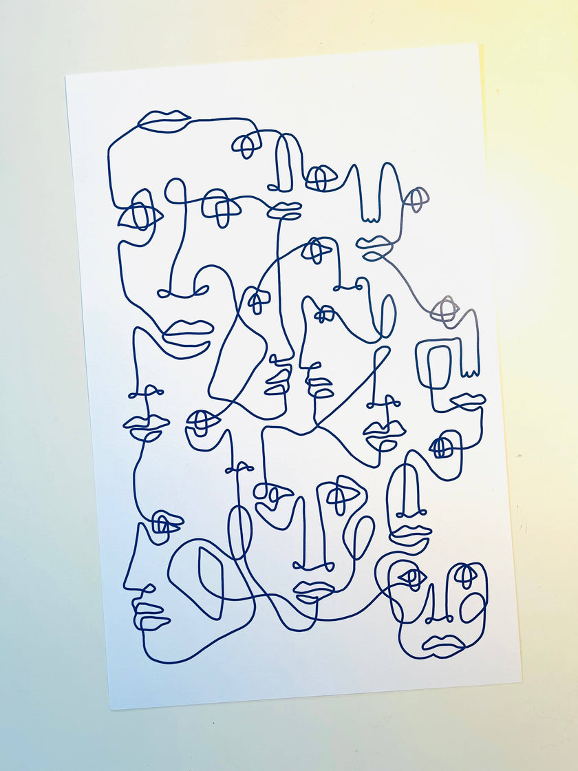 Blue Art Print 11x17