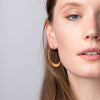 Crescent Hoop/Gold Vermeil Earrings