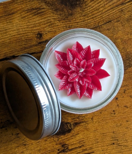 Peaceful Poinsettia Candle
