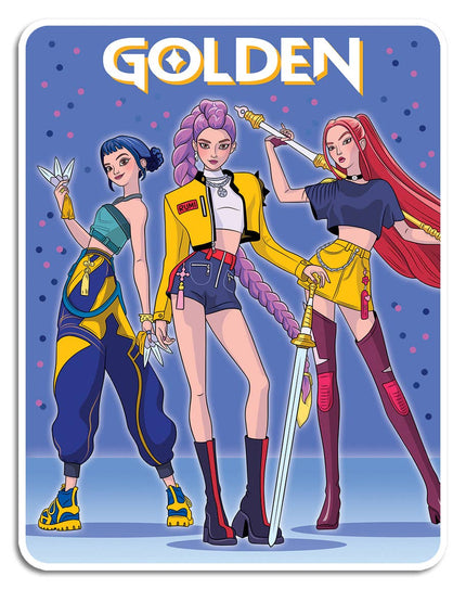 K-Pop DH Golden Die Cut Sticker