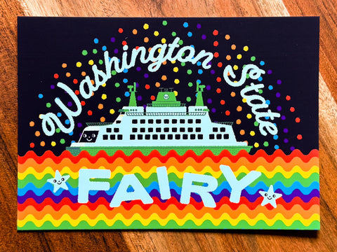 Washington State Fairy Pride Postcard