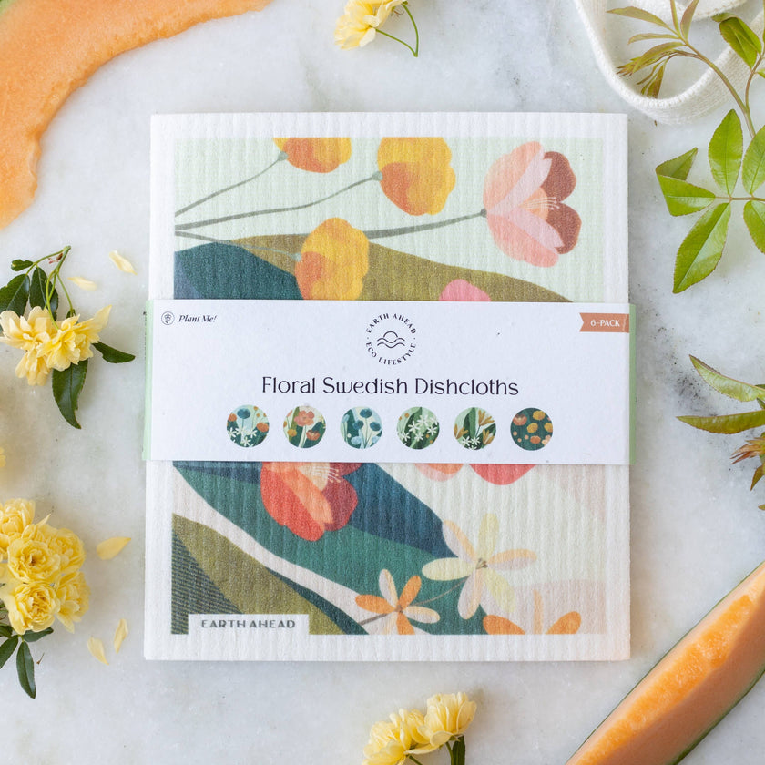 Floral Swedish Dishcloths 6 Pack