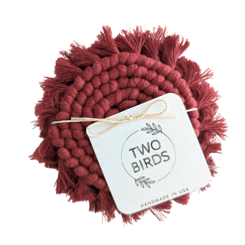Macrame Coaster Set of 2