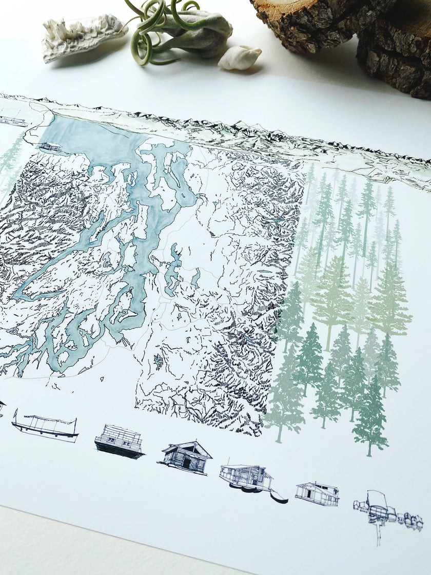 Puget Sound Life ART PRINT