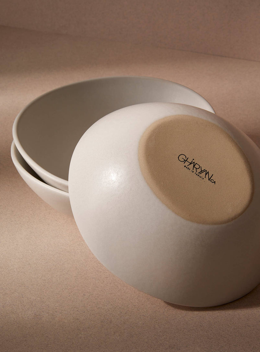 Stoneware Soup Shallow Bowl