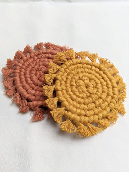 Macrame Coaster Set of 2