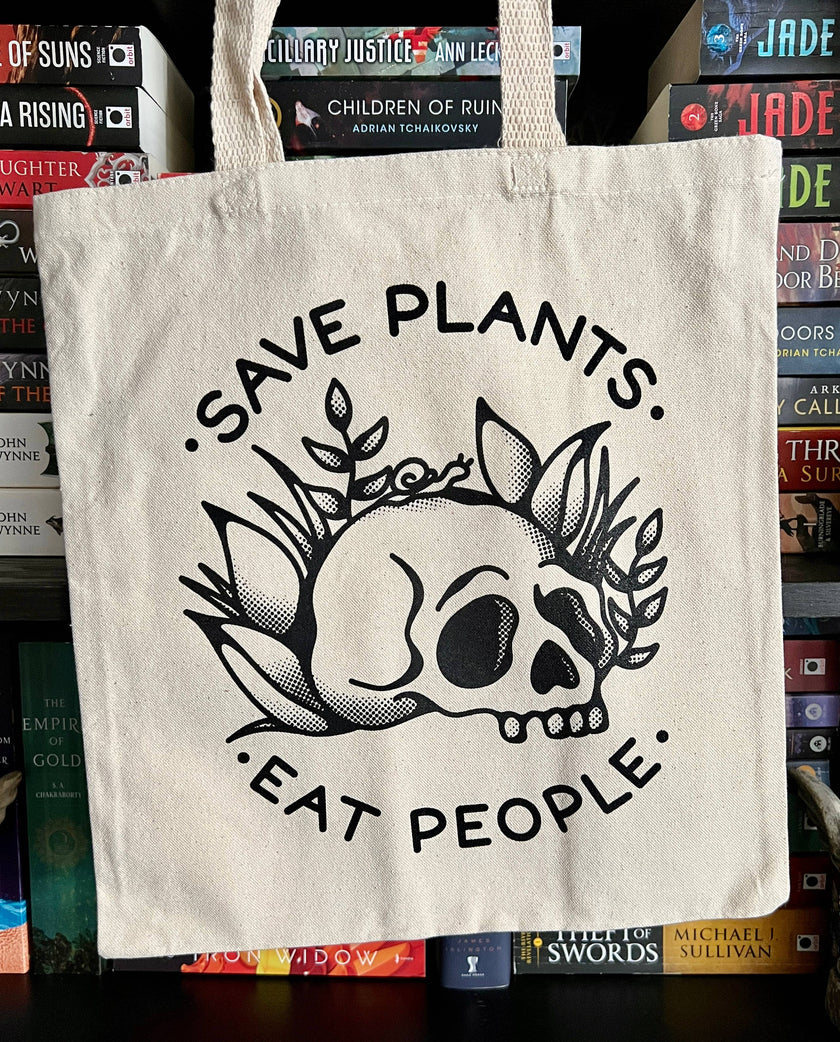 Save Plants Eat People Tote Bag