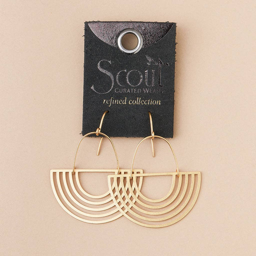 Solar Rays/Gold Vermeil Earrings