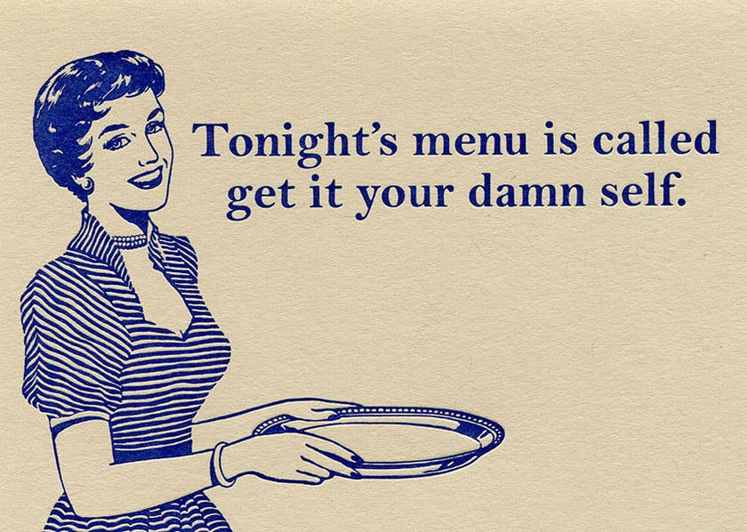 Tonight's Menu Greeting Card