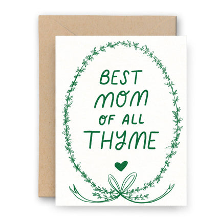 Best Mom of All Thyme Letterpress Card