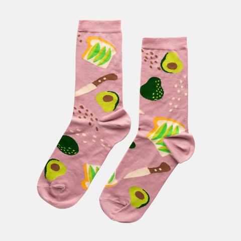 Avocado Toast - Small Crew Socks - Brunch Gifts