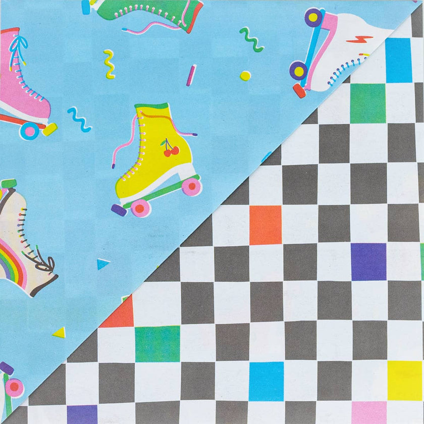 Roller Skates / 80s •  Double Sided Wrapping Paper