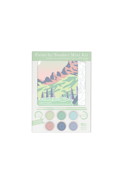 Alpine Sunset MINI Paint-by-Number Kit