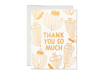 Floral Thanks thank you greeting card