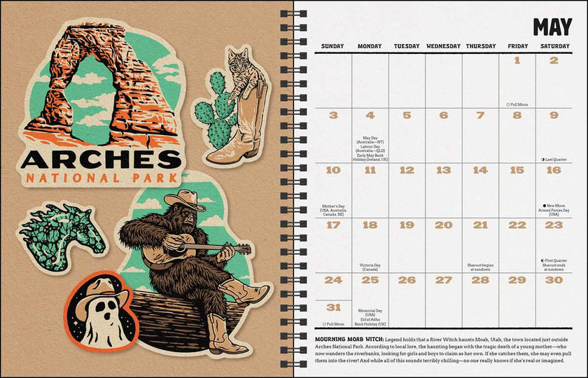 Paranormal Parks 12-Month 2026 Monthly/Weekly Planner Calendar by Sam  Larson