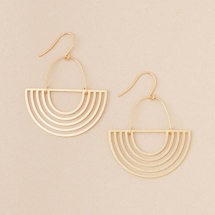 Solar Rays/Gold Vermeil Earrings