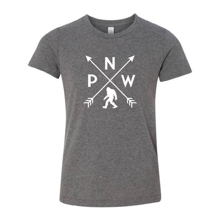 PNW Arrows Sasquatch Bigfoot Kids T-Shirt