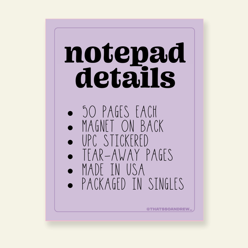 An ADHD Checklist Notepad