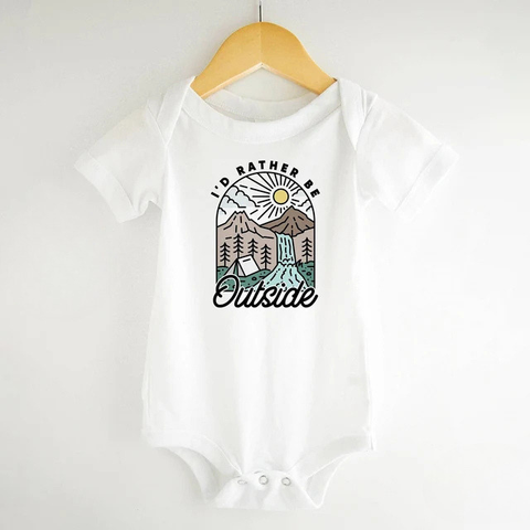 I'd Rather be Outside Baby Long Sleeve Onesie