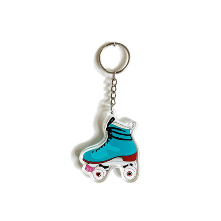 Retro Roller Skate Keychain - Turqoise