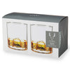 Pacific Northwest Mountain Themed Crystal Tumblers Set of 2