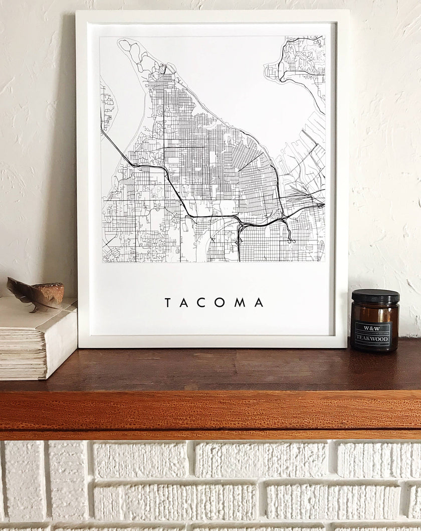 Tacoma Washington City Lines ART PRINT