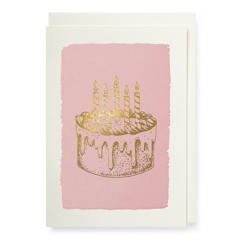 Gold Cake Single Notelet Card
