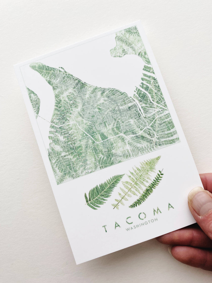 Tacoma Washington Ferns Postcard