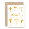 Congrats! Champagne Letterpress Card