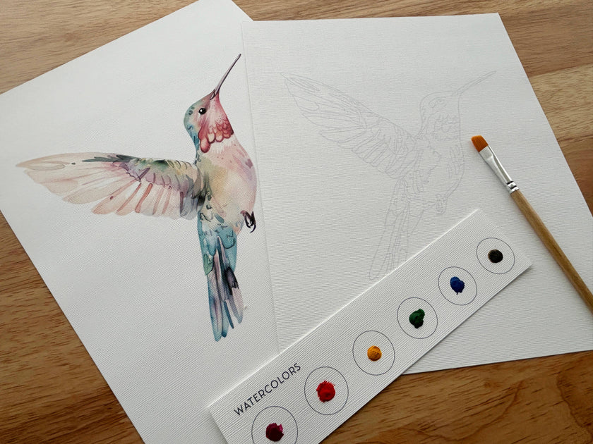 All-In-One Beginner Watercolor Kit - Hummingbird