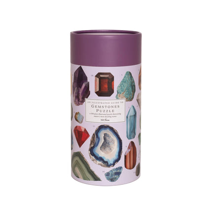Gemstones Puzzle – 500 Pc Tube with Vintage Illustrations