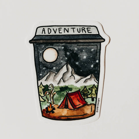 Adventure Cup Vinyl Sticker