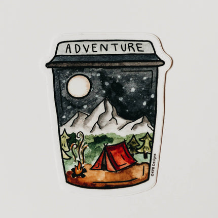 Adventure Cup Vinyl Sticker