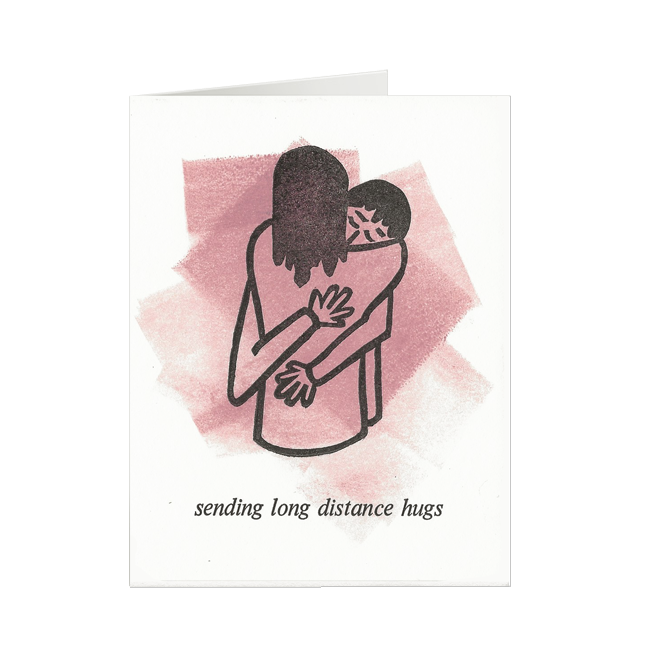 Long Distance Hugs Greeting Card
