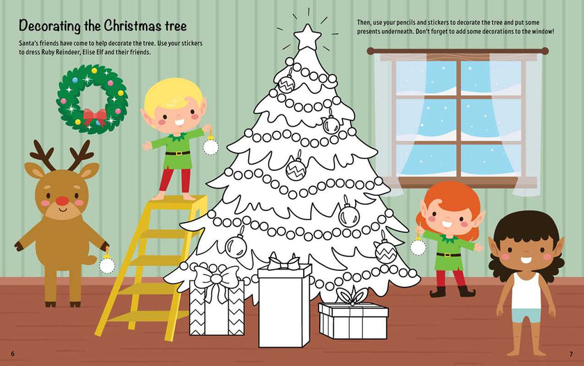 Santa & Friends: Dress-Up Sticker Book by