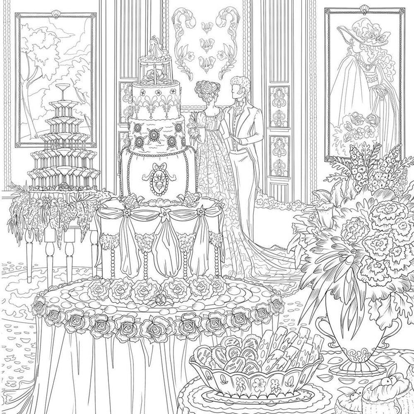 Bridgerton Coloring Book: From the Gardens to the Ballrooms