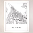 Tacoma Washington City Lines ART PRINT